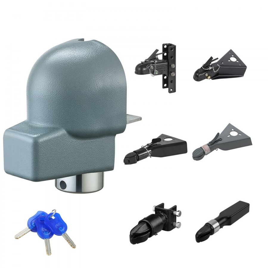 VEVOR piekabes savienotāja slēdzene, piemērota 58,6 mm lietajiem/Bulldog piekabes savienotājiem, izturīgas piekabes slēdzenes autonamiņam, piekabei, laivai, melna