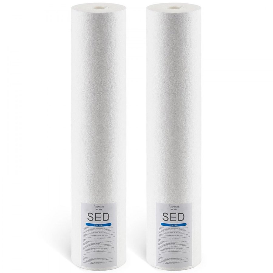 VEVOR Whole House Water Filter Replacement Cartridge, 4.5"x20"(11x51cm) Polypropylene Sediment Filter for 3-Stage Whole Home Water Filtration System, Reduce Sand, Rust, Chlorine, Taste, Odor