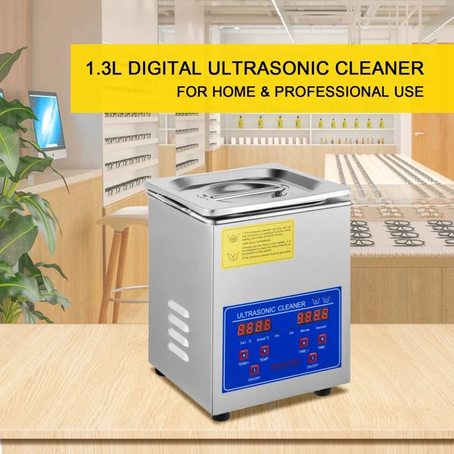 VEVOR Ultrasonic Cleaning Device – 1.3L, 60W, 40kHz, 220V