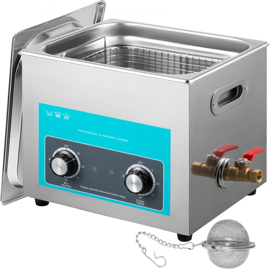 VEVOR Ultra Sonic Jewelry Cleaner – 10L, 40kHz, 400W Heat