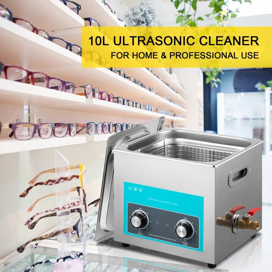 VEVOR Ultra Sonic Jewelry Cleaner – 10L, 40kHz, 400W Heat