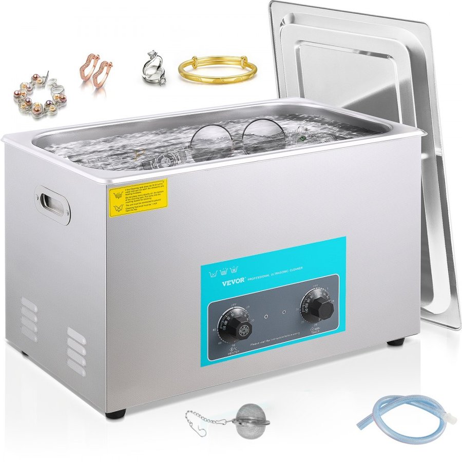 VEVOR 30 Liter Ultrasonic Cleaner – 600W, 40kHz, 500W Heater