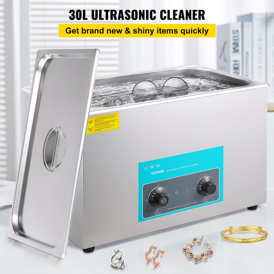 VEVOR 30 Liter Ultrasonic Cleaner – 600W, 40kHz, 500W Heater