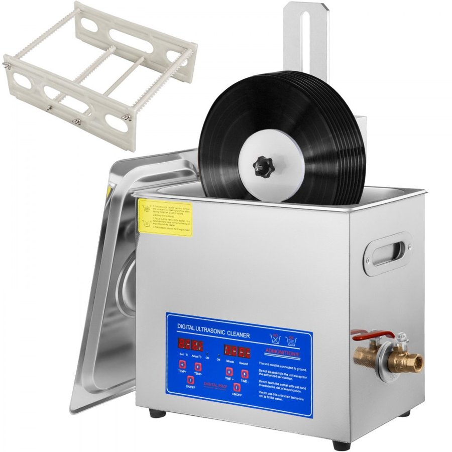 VEVOR Ultrasonic Record Cleaner – 6L, 40kHz, 180W