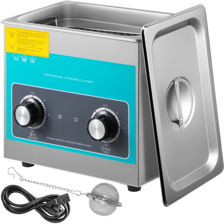 VEVOR Heated Ultrasonic Cleaner – 3L, 120W, 40kHz