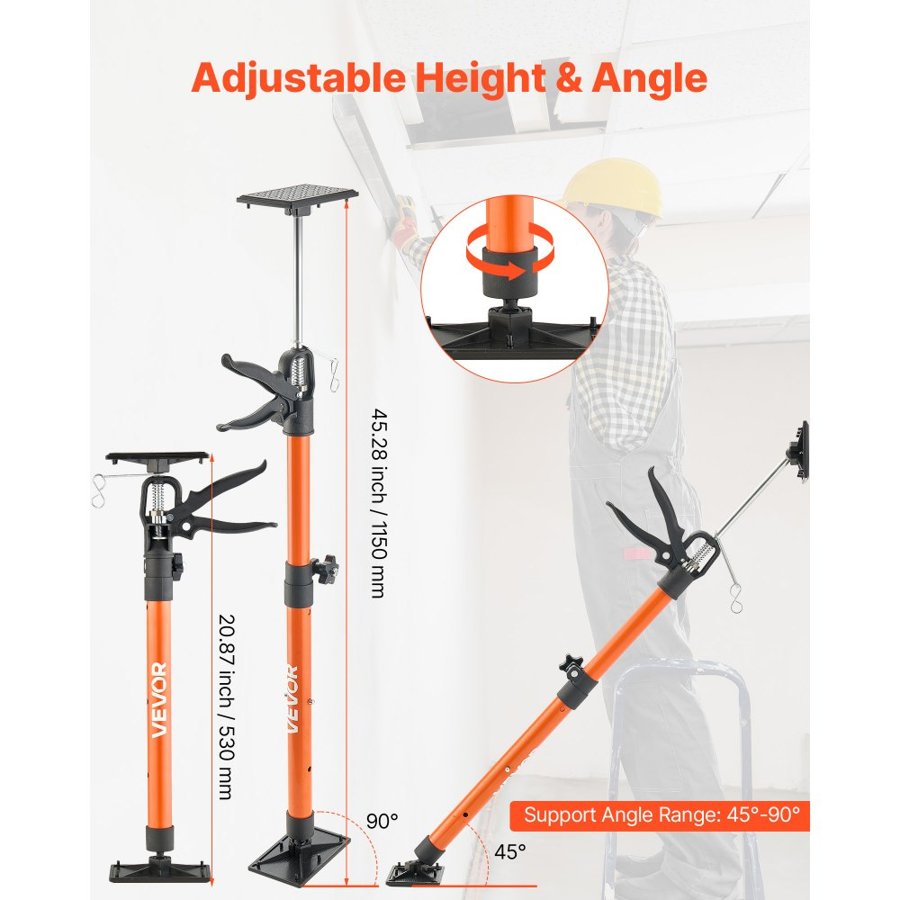 VEVOR Telescoping Support Pole – 21.3-60 in., 154 Lbs