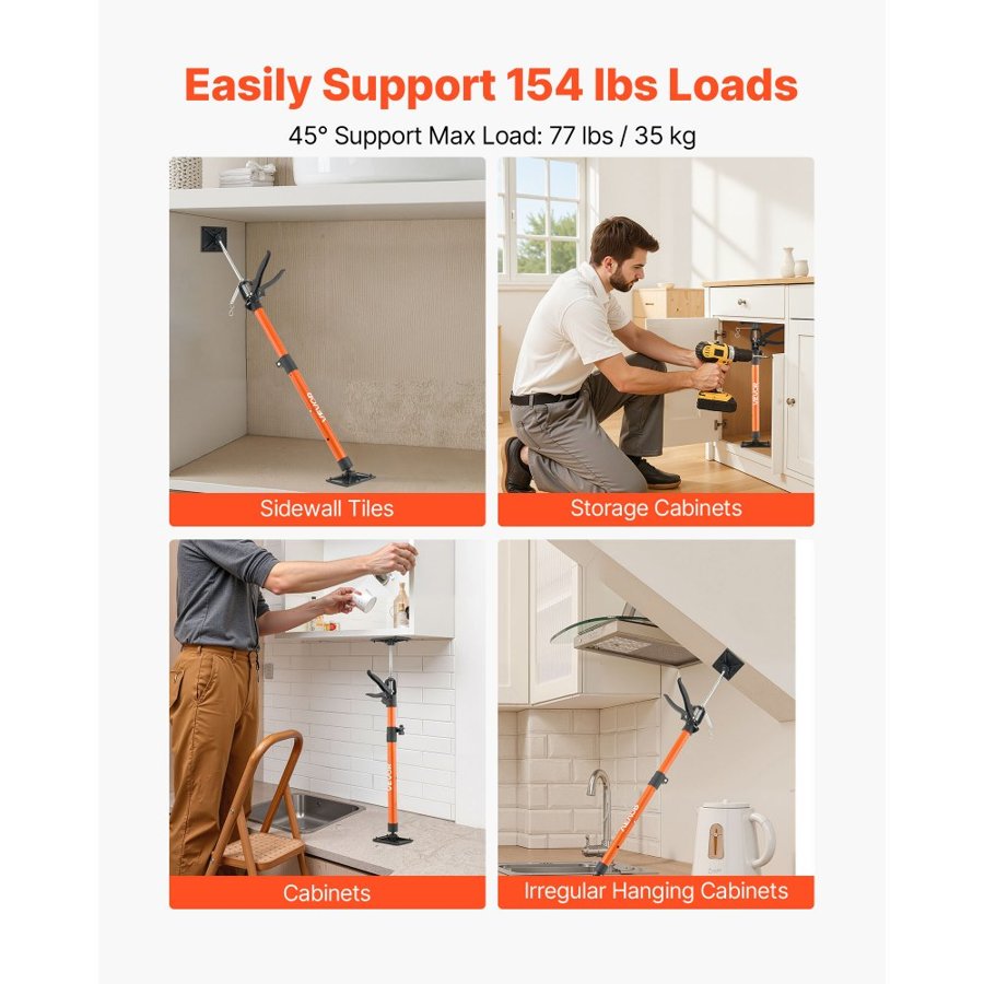 VEVOR Telescoping Support Pole – 21.3-60 in., 154 Lbs