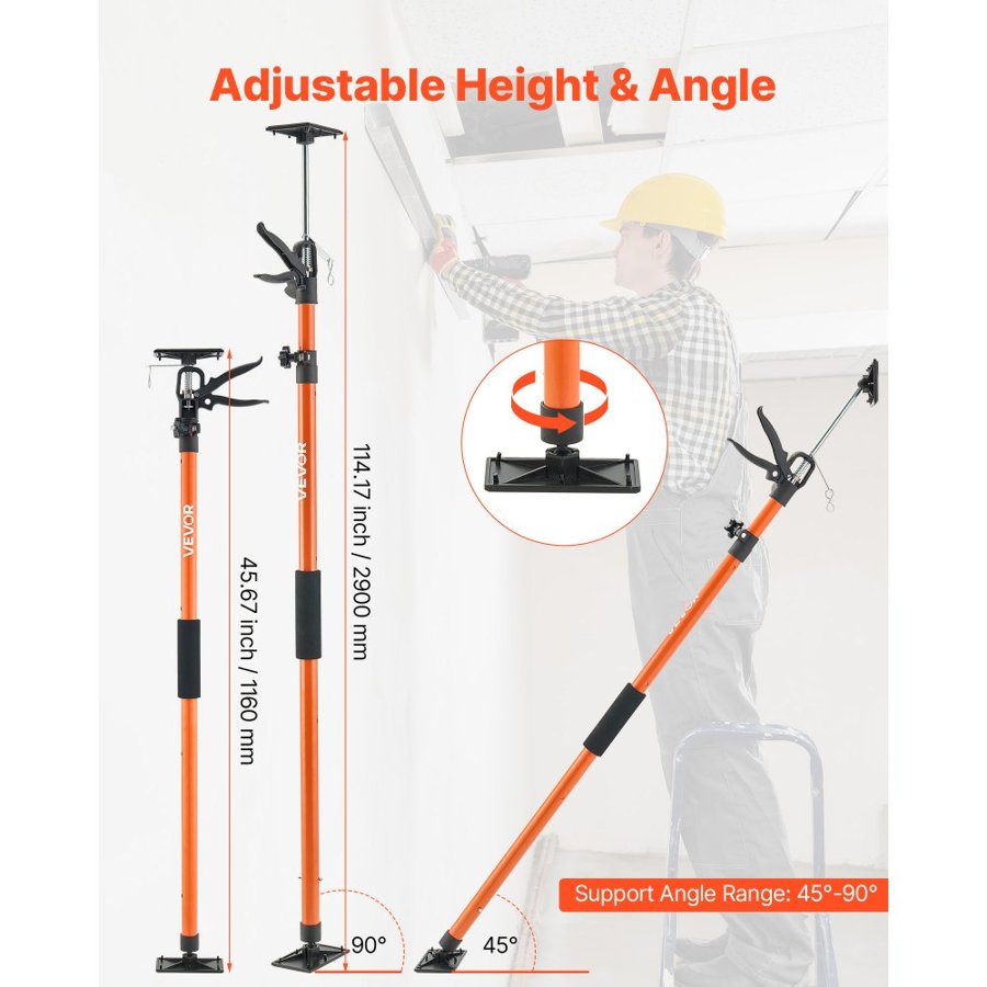 VEVOR Cabinet Jack Support Pole – 45.7-114.2 in, 154 lbs