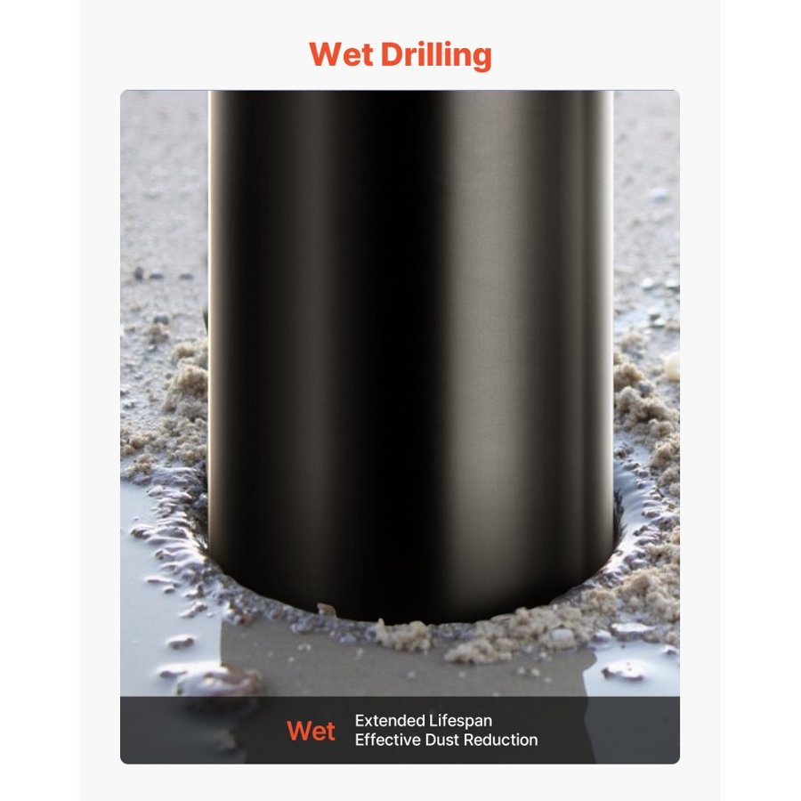 VEVOR 5 Inch Core Drill Bit – 14 In Depth, 1-1/4 In-7 Thread