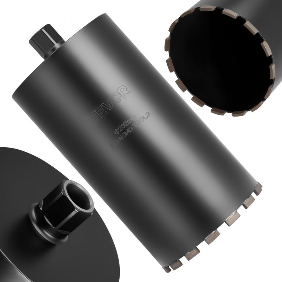 VEVOR 8 Inch Diamond Core Drill Bit – 14" Depth, 1-1/4-7
