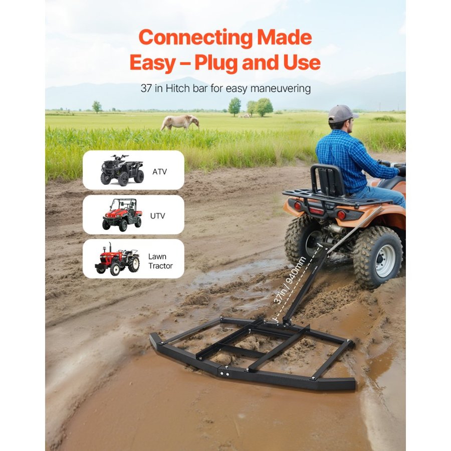 VEVOR Tractor Supply Drag Harrow – 66 Inch, 30.58 LBS, Q235