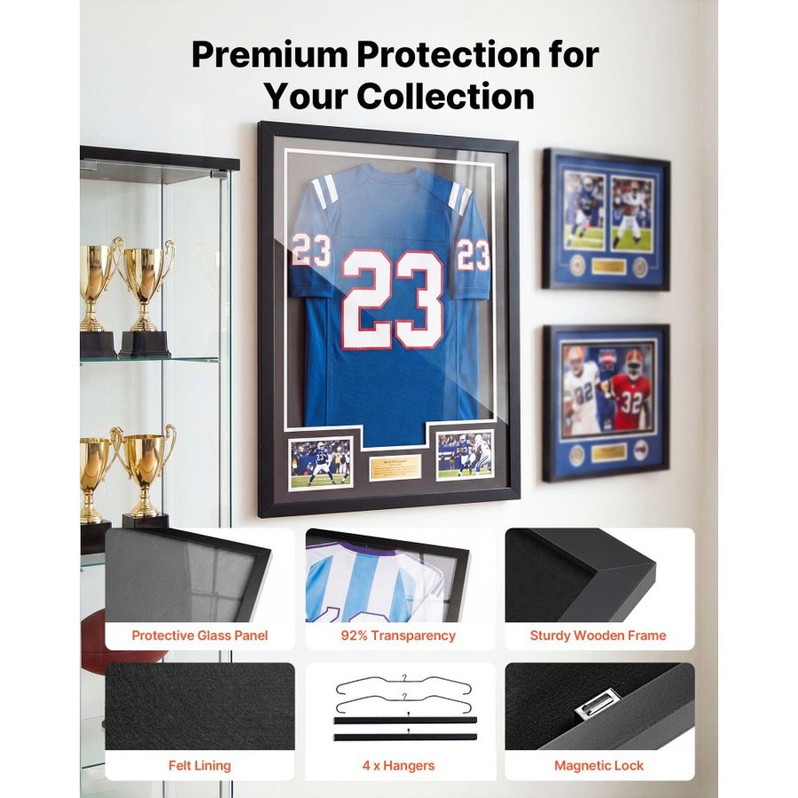 VEVOR T Shirt Display Frame – 2 Pack, 98% UV, Magnetic