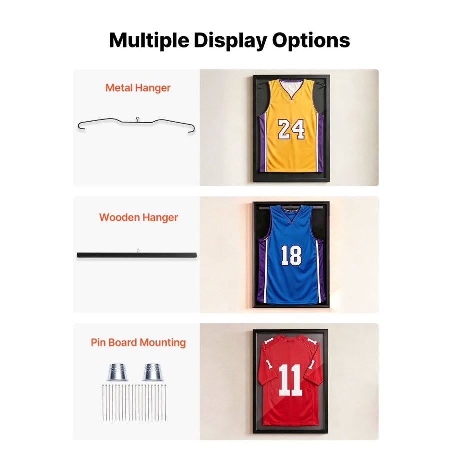 VEVOR T Shirt Display Frame – 2 Pack, 98% UV, Magnetic