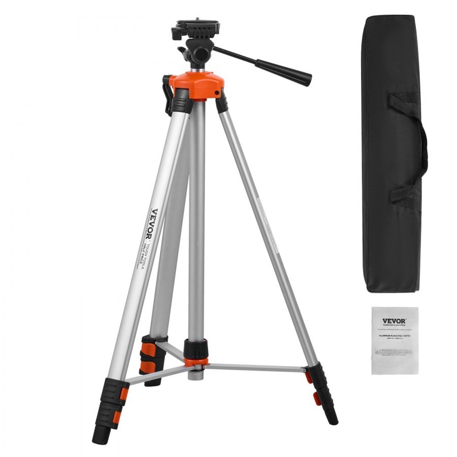 VEVOR Adjustable Laser Level Tripod – 27.36-68.9 in, 12 lbs