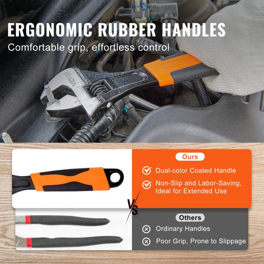 VEVOR Pliers Set, 8-Piece, High Carbon Steel, 30.5cm/25.4cm/20.3cm Groove Joint Pliers, 20.3cm Linesman's Pliers, 15.2cm Slip Joint Pliers, 20.3cm Long Nose Pliers, 15.2cm Diagonal Cutter, 25.4cm Adjustable Wrench, and Tool Bag