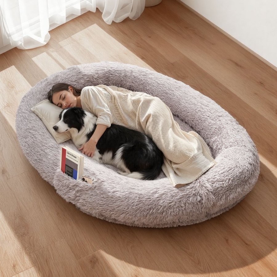 VEVOR Human Dog Bed for Adults – 67x39in, Memory Foam, 16lbs