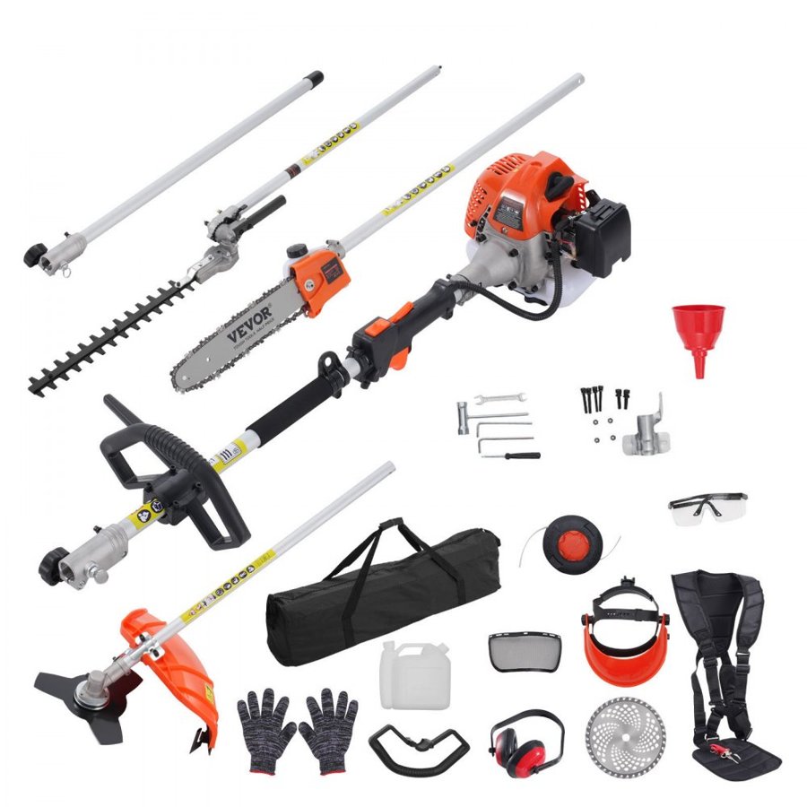 VEVOR Multi Function Hedge Trimmer – 33CC, 6-in-1, 8500RPM