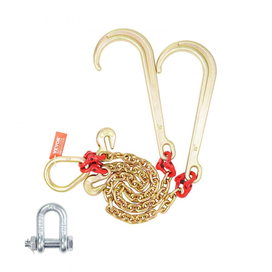 VEVOR V Bridle Tow Chain – 10800 Lbs, 5/16" x 2' Towing