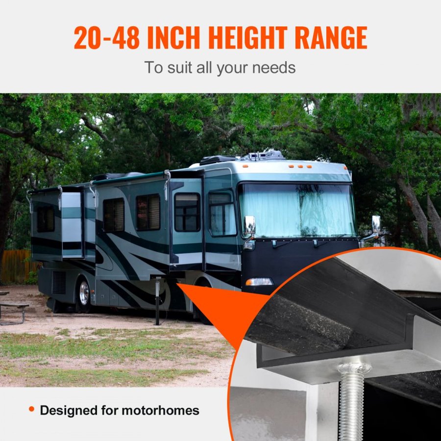 VEVOR RV Slide Out Support Jacks, 5000 lbs Capacity Each Slide Out Stabilizer, Adjusts from 20"-48" Camper Slide Out Support Jacks, Heavy-duty Slide out Stabilizers for RV, Camper and Travel Trailer