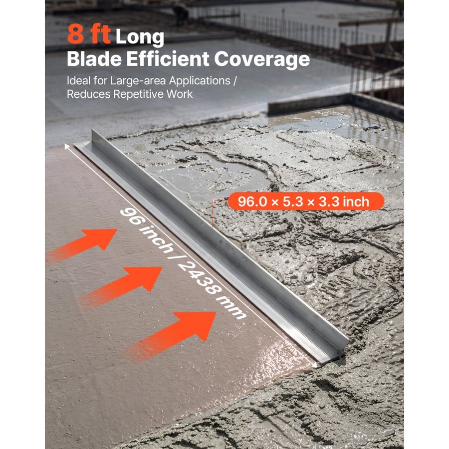 VEVOR Concrete Screed Board – 2438 mm, 5.3 inch Wide
