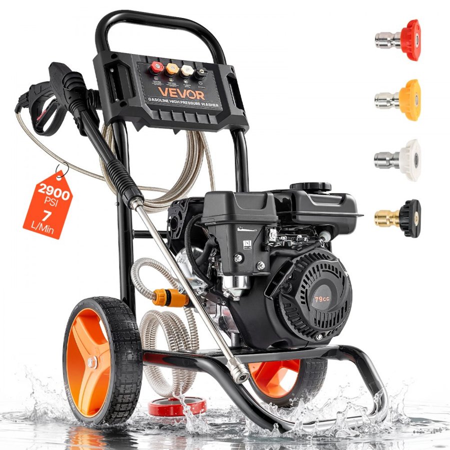 VEVOR Gas Powered Pressure Washer – 2900 PSI, 1.85 GPM​