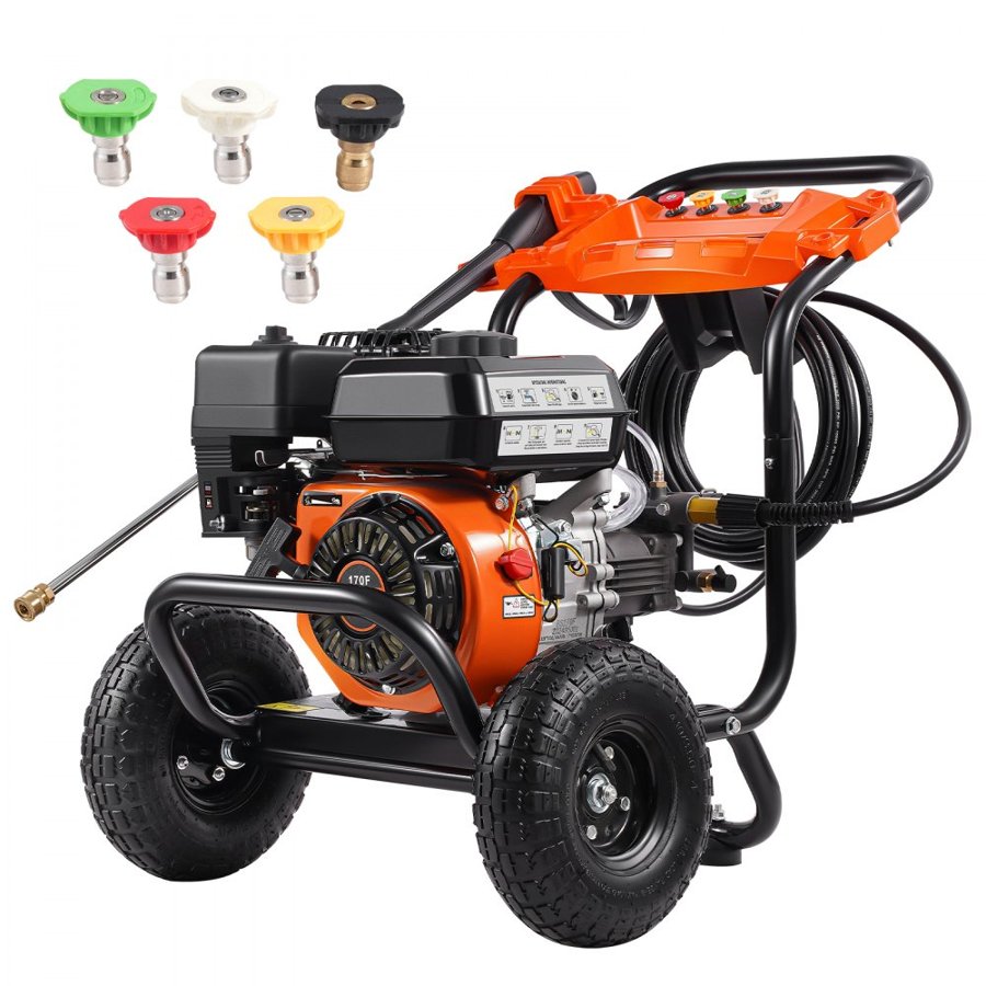 VEVOR 3500 PSI Gas Pressure Washer – 10L/min, 210cc 4 Stroke