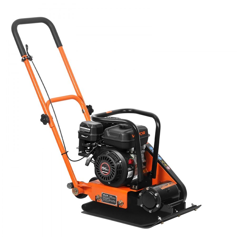 VEVOR Vibrating Plate Compactor – 6.5HP, 196CC, 5600VPM