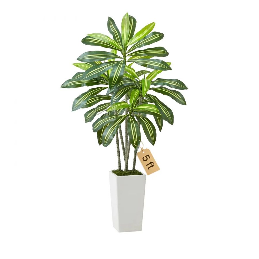 VEVOR Artificial Dracaena Plant – 5 Ft, PE 8°, Stable Base