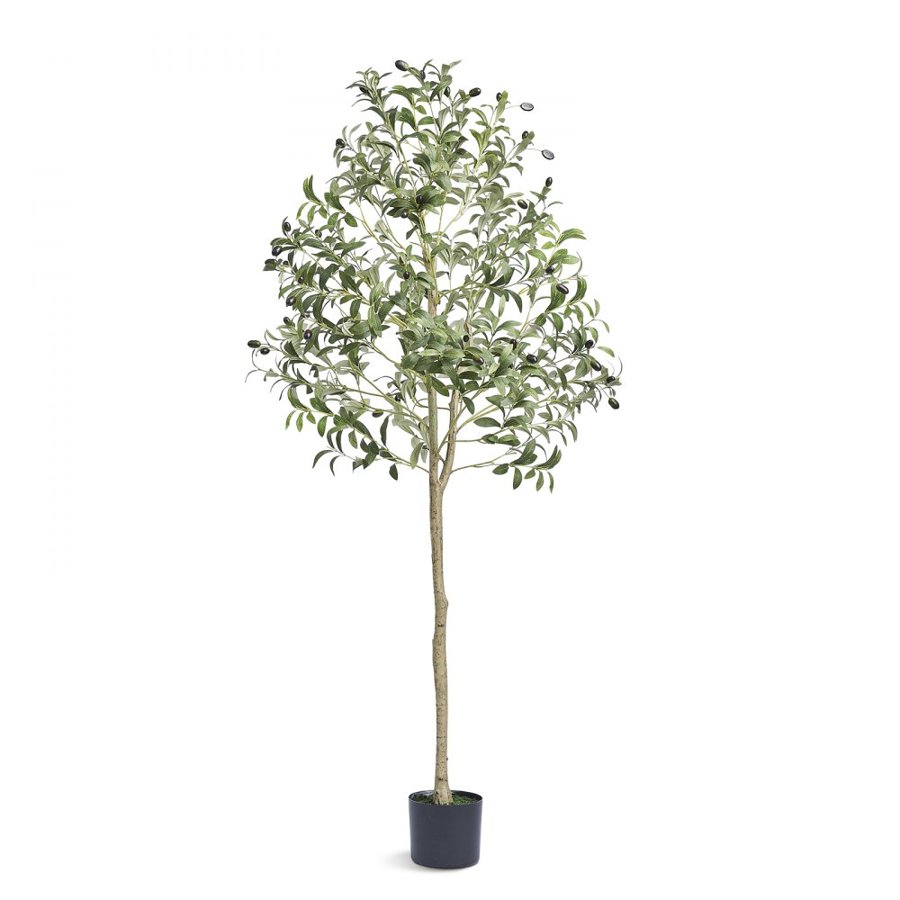 VEVOR Artificial Olive Tree, 1.5 m Tall Faux Plant, Secure PE Material & Anti-Tip Tilt Protection Low-Maintenance Plant, Lifelike Green Fake Potted Tree for Home Office Warehouse Decor Indoor Outdoor