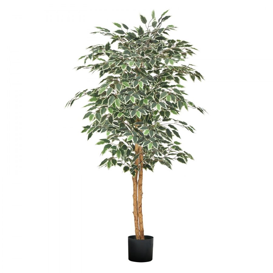 VEVOR Artificial Potted Ficus Tree – 5 Ft, 900+ Leaves