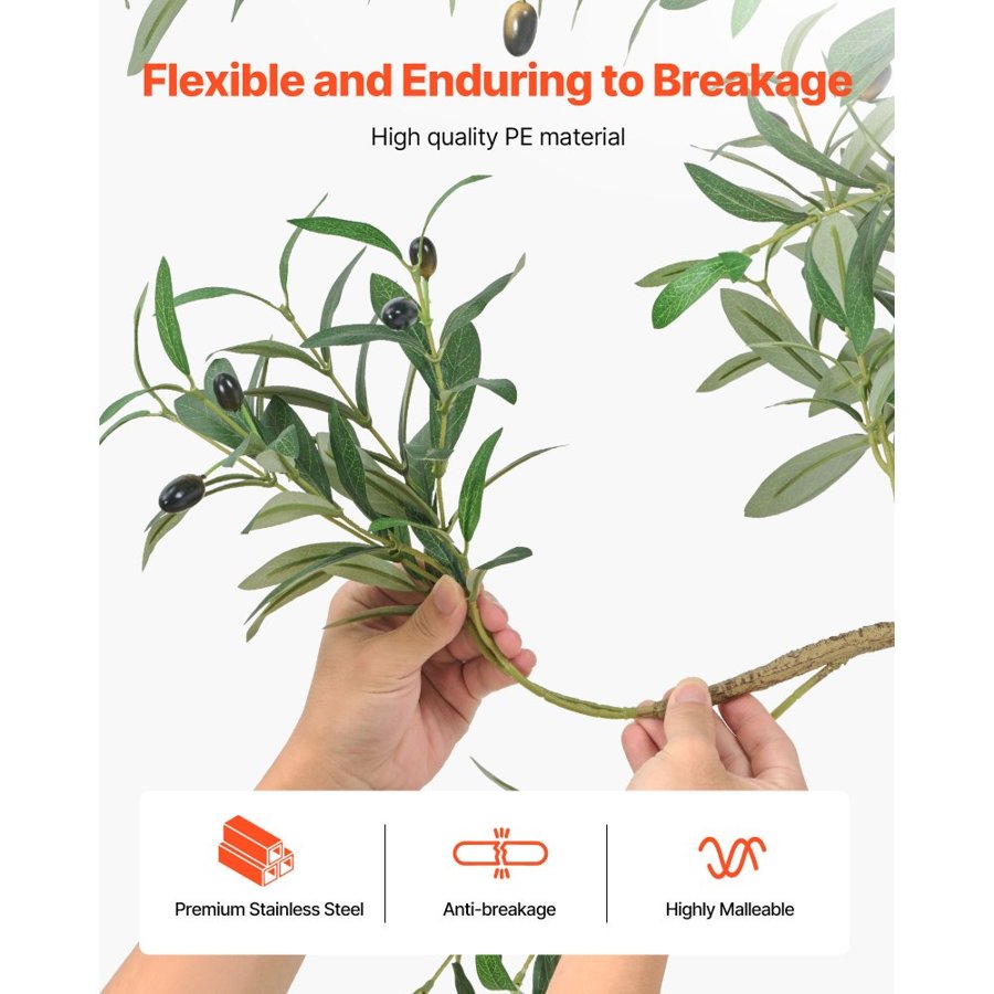 VEVOR Artificial Potted Olive Tree – 8 Ft, 94 Fruits