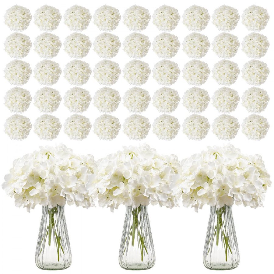 VEVOR White Silk Hydrangea Bulk – 305 Pcs, 6" Blooms