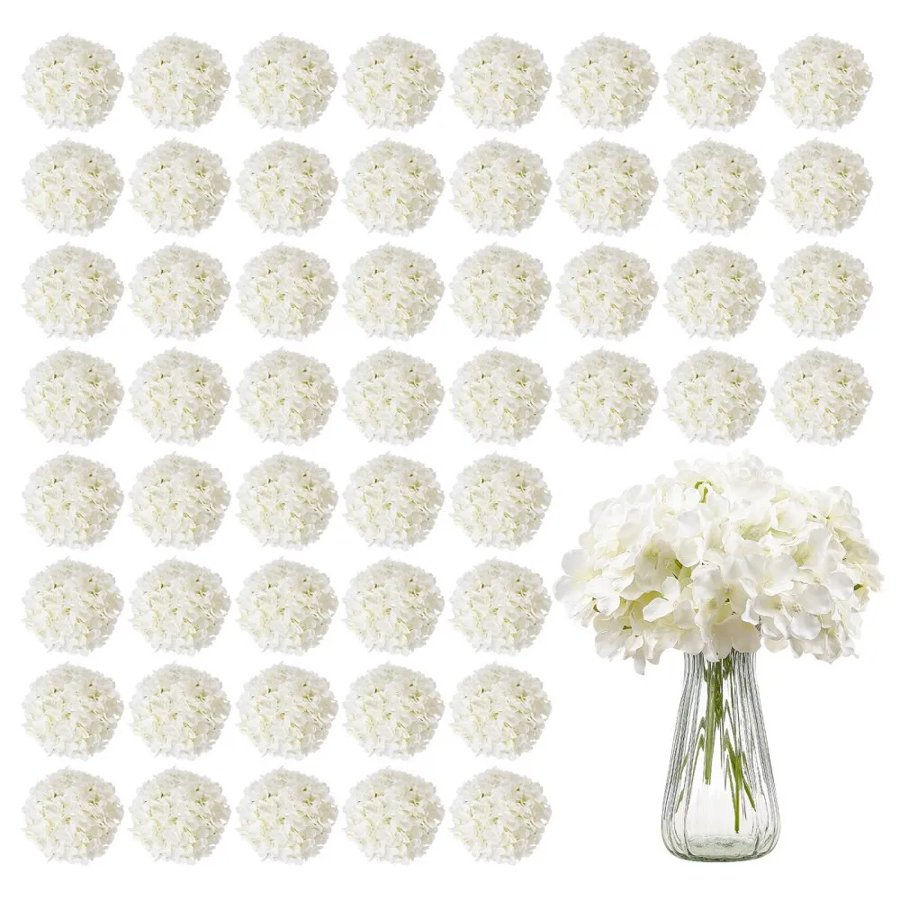 VEVOR Hydrangea Fake Flowers Bulk –  65 Pcs, 7.5 Inch Stem