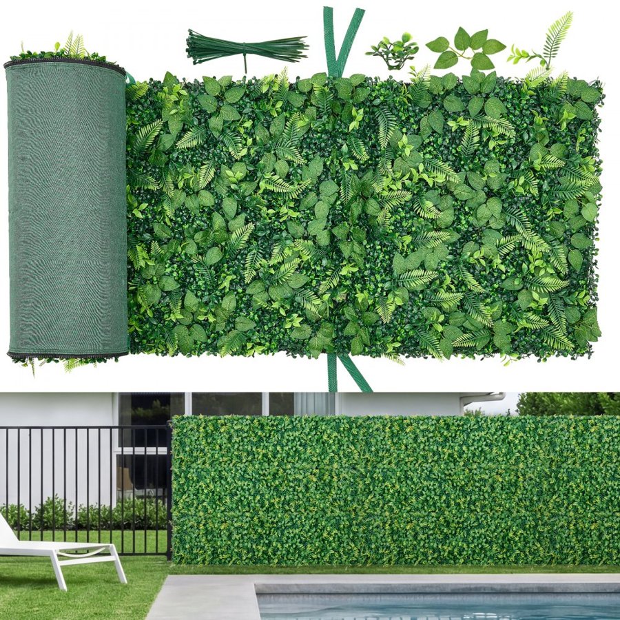VEVOR Artificial Boxwood Panels – 4 PCS, 2x8 FT, 1728 Pieces