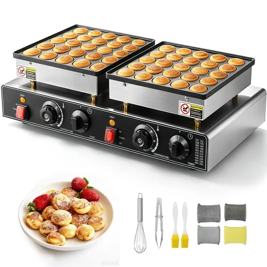 VEVOR Commercial Dutch Mini Pancake Maker – 50PCS, 1800W