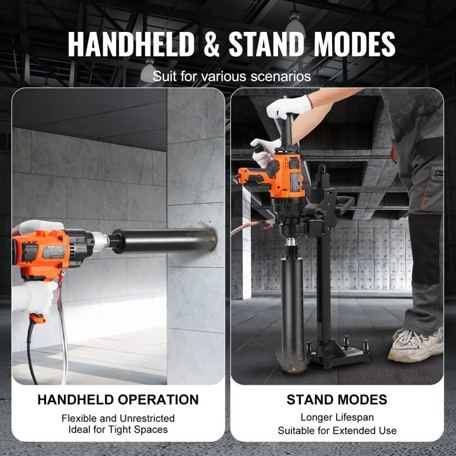 VEVOR Diamond Core Drill with Stand – 2600W, Φ20–180 mm