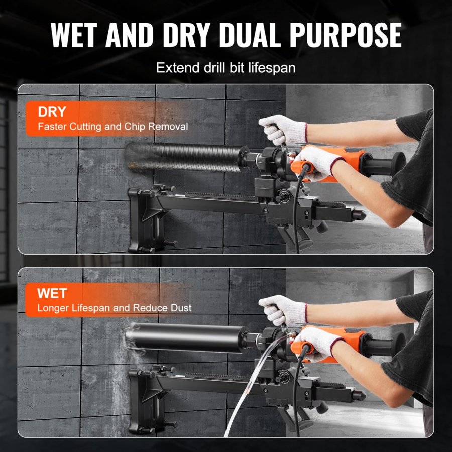 VEVOR Diamond Core Drill with Stand – 2600W, Φ20–180 mm