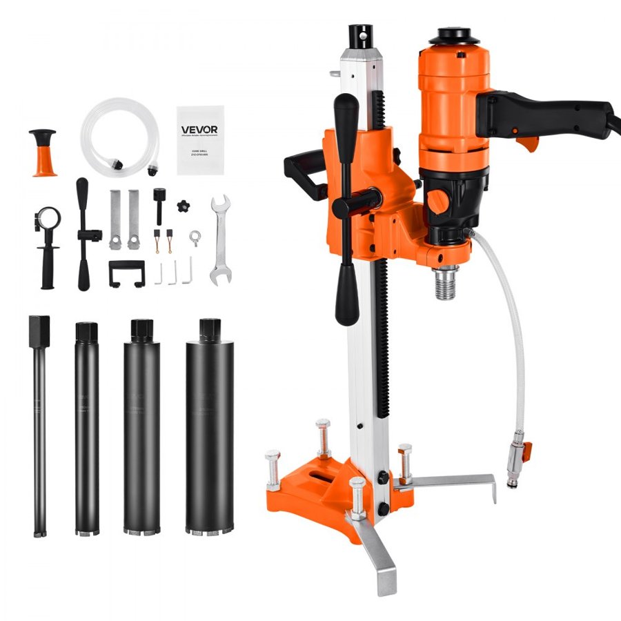 VEVOR Concrete Diamond Core Drill – 1500W, 2-Speed, 2-in-1