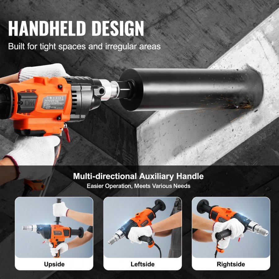 VEVOR Hand Core Drill – 2000W, Φ20–160 mm, Drill & Mix
