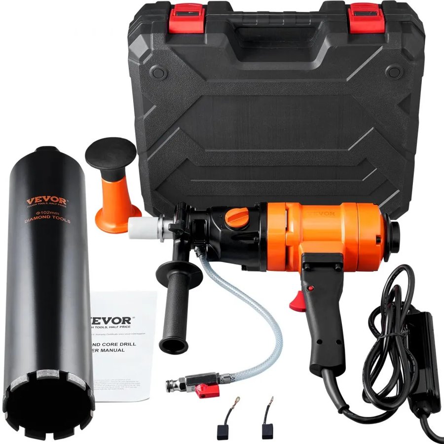 VEVOR Diamond Core Drill Machine – 1500W, 4 in Bit, 2-Speed