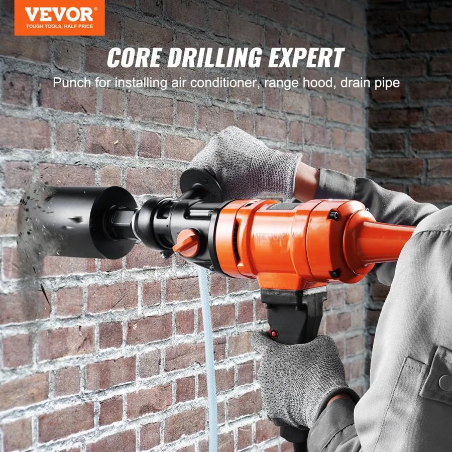 VEVOR Diamond Core Drill Machine – 1500W, 4 in Bit, 2-Speed