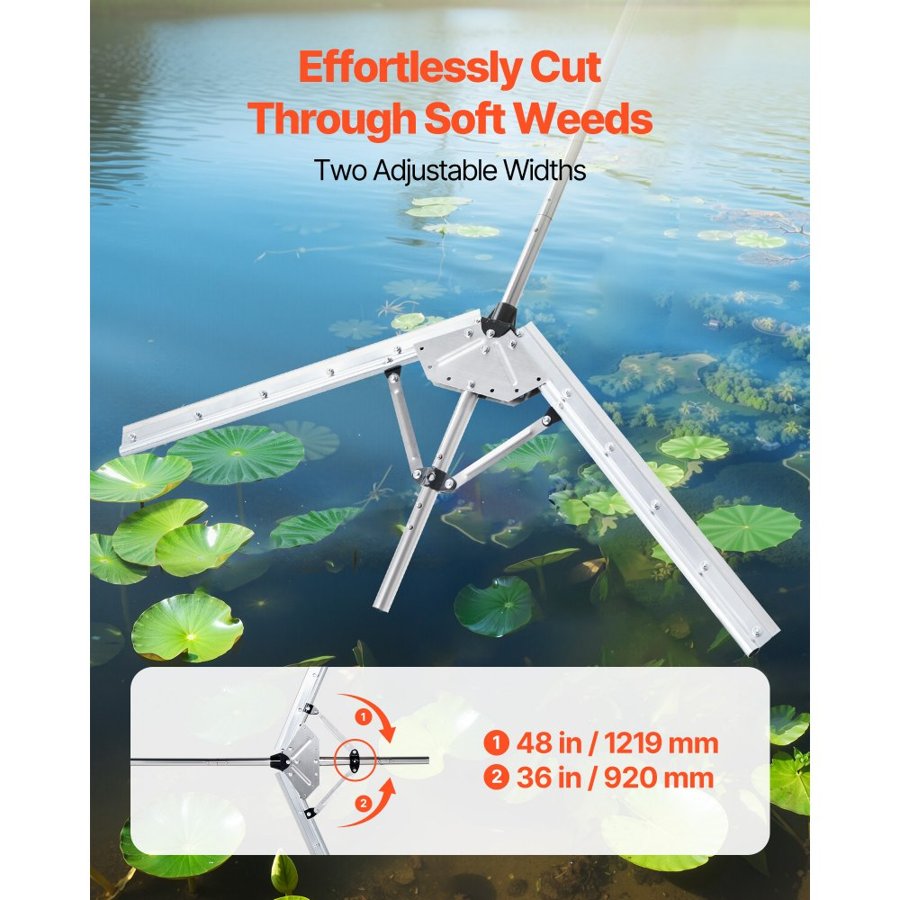 VEVOR Aquatic Cutter – 36-48 in. Cutting Width, 2 mm Blades
