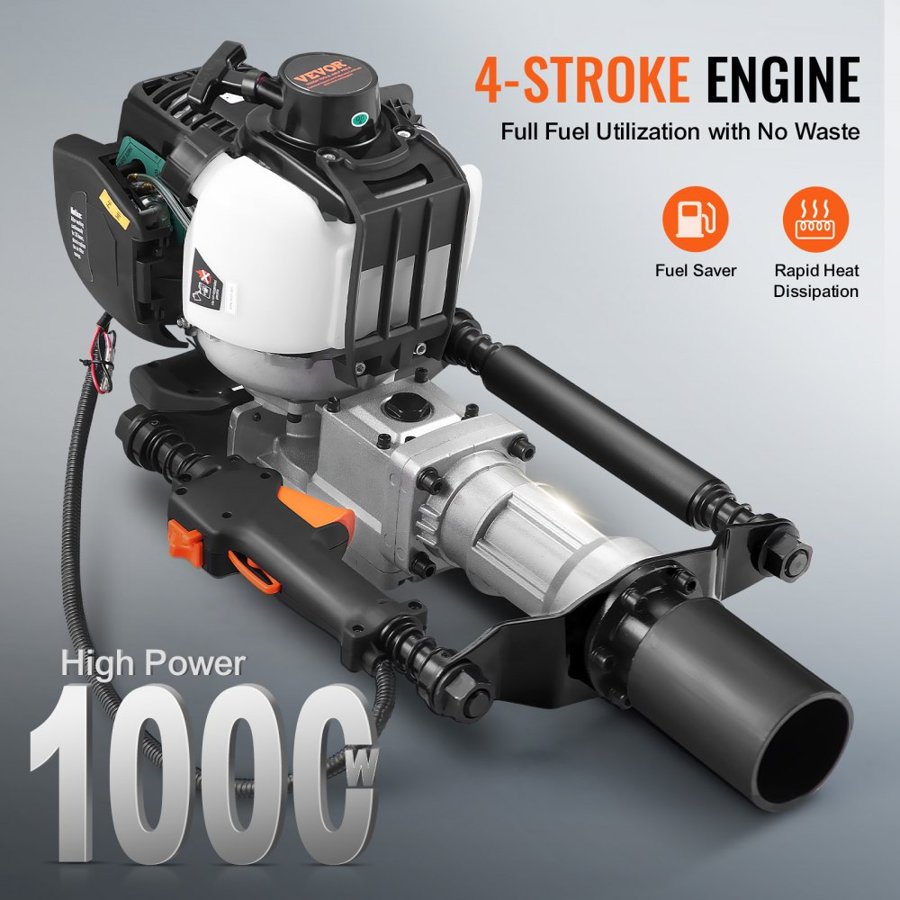 VEVOR Gas Power Post Pounder – 4-Stroke, 37.77cc, 3000 BPM