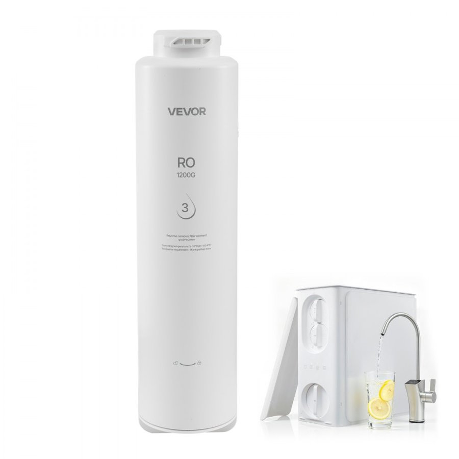 VEVOR Reverse Osmosis System 1200 GPD 10-Stage RO Replacement Cartridge, Water Filter Replacement for 24 Months, Reduces TDS and Lead, Compatible with SS-205 & SS-206 under Sink Water Filter Systems