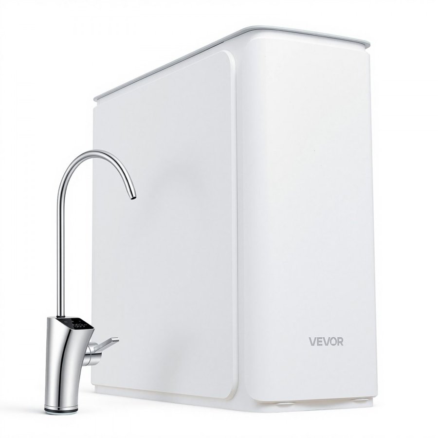 VEVOR Reverse Osmosis System 1000 GPD 8-Stage Tankless Water Filter Device, Under Sink Water Filtration, 2:1 Pure-to-Drain Ratio, Smart Faucet, Reduces TDS, Chlorine, Bad Taste and Odor,  CE Certified