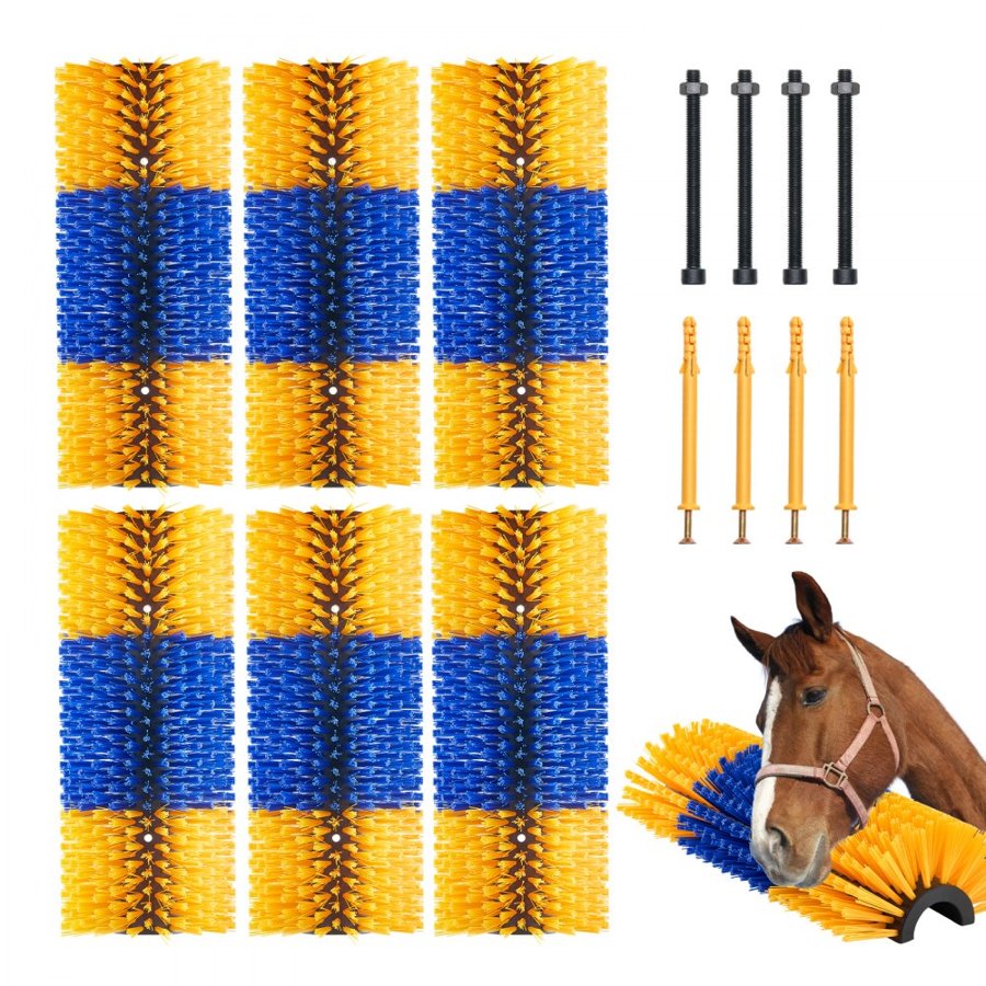 VEVOR Livestock Scratcher – 6 Piece, 20 x 7.5 In, 12 Screws