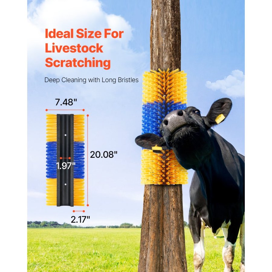 VEVOR Livestock Scratcher – 6 Piece, 20 x 7.5 In, 12 Screws