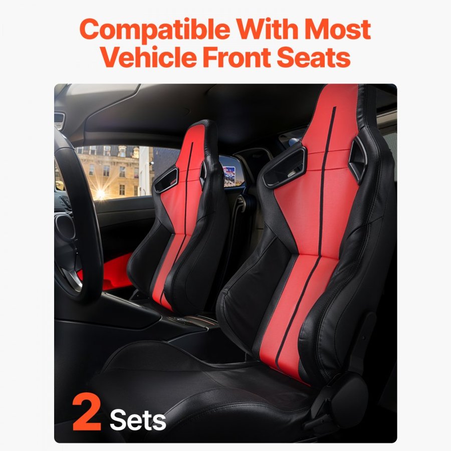 VEVOR Racing Seat Set – 2 Seats, Q235B, 90-180° Recline