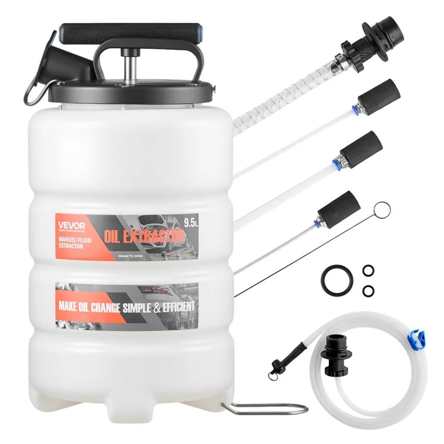 VEVOR Oil Vacuum Pump Extractor – 9.5L, 59" Hose, Manual