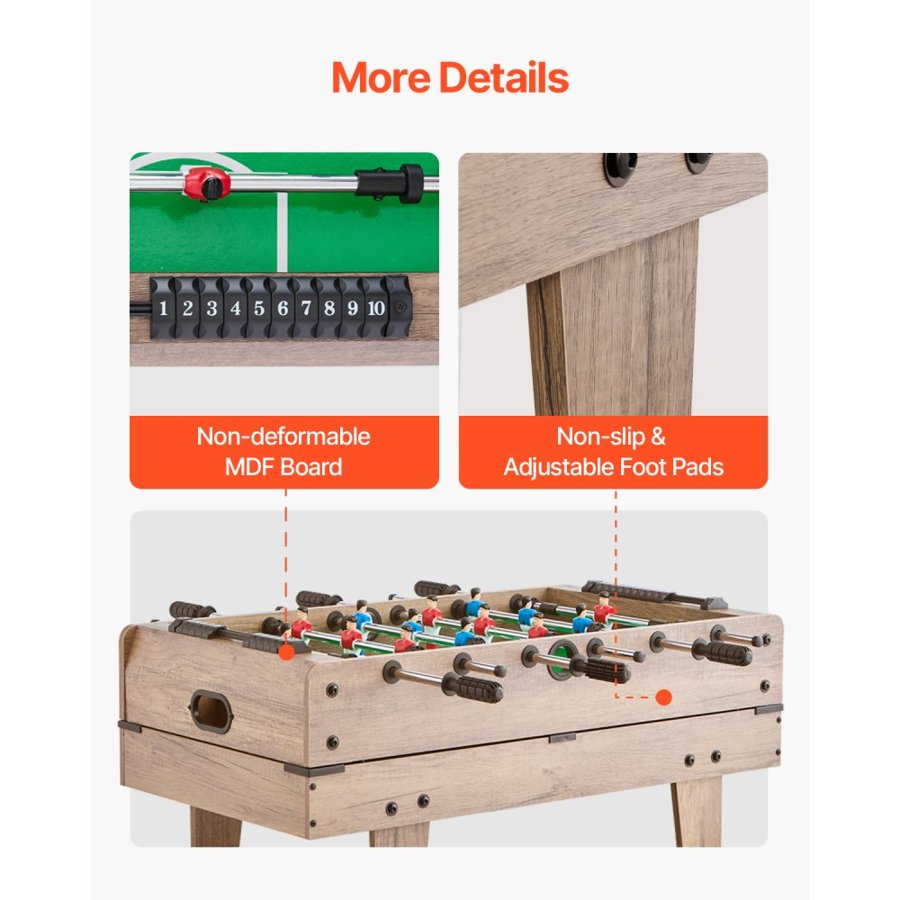 VEVOR 4-in-1 Combo Game Table Set, 32" Air Hockey Table, Multi Combination Table with Pool Billiard, Hockey, Foosball, Ping Pong, Pushers & Pucks, Sports Arcade Table for Kids Family Game Room Office